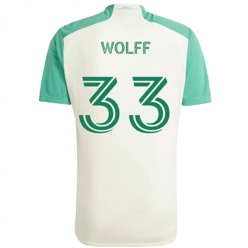 Danxen Kinder Owen Wolff #33 Weiß Grün Auswärtstrikot Trikot 2025/26 T-Shirt Österreich