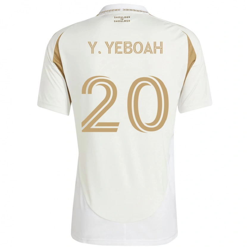 Danxen Kinder Yaw Yeboah #20 Weiß Braun Auswärtstrikot Trikot 2025/26 T-Shirt Österreich