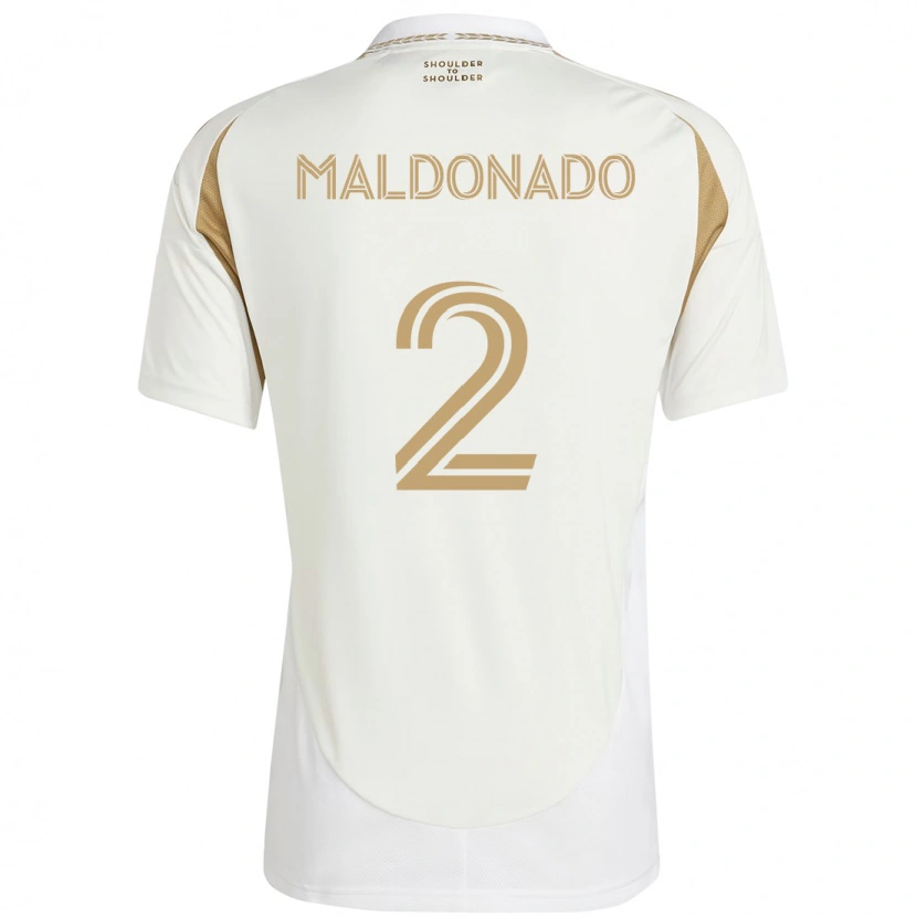 Danxen Kinder Denil Maldonado #2 Weiß Braun Auswärtstrikot Trikot 2025/26 T-Shirt Österreich