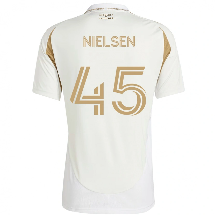 Danxen Kinder Kenny Nielsen #45 Weiß Braun Auswärtstrikot Trikot 2025/26 T-Shirt Österreich