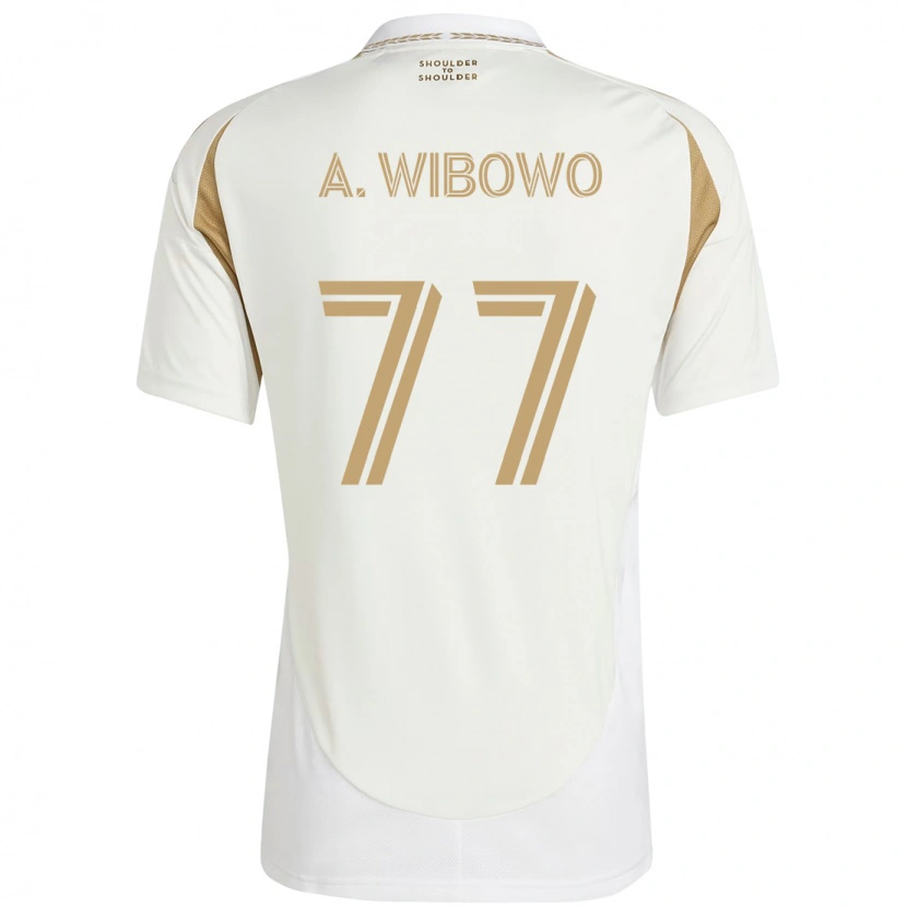 Danxen Kinder Adrian Wibowo #77 Weiß Braun Auswärtstrikot Trikot 2025/26 T-Shirt Österreich