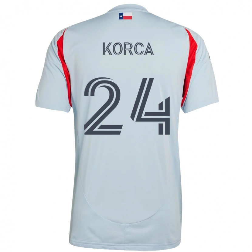 Danxen Kinder Amet Korca #24 Hellblau Rot Auswärtstrikot Trikot 2025/26 T-Shirt Österreich