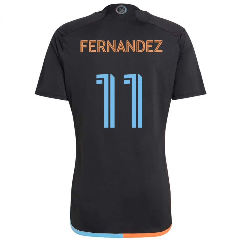 Danxen Kinder Julián Fernández #11 Schwarz Blau Orange Auswärtstrikot Trikot 2025/26 T-Shirt Österreich