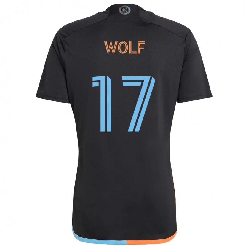 Danxen Kinder Hannes Wolf #17 Schwarz Blau Orange Auswärtstrikot Trikot 2025/26 T-Shirt Österreich
