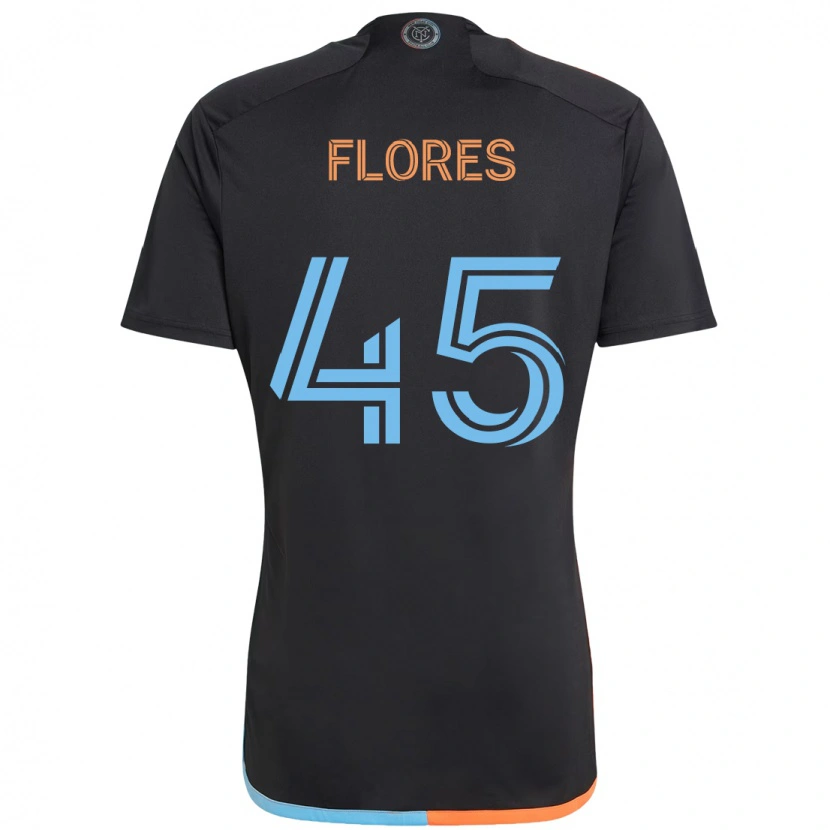 Danxen Kinder Brian Flores #45 Schwarz Blau Orange Auswärtstrikot Trikot 2025/26 T-Shirt Österreich