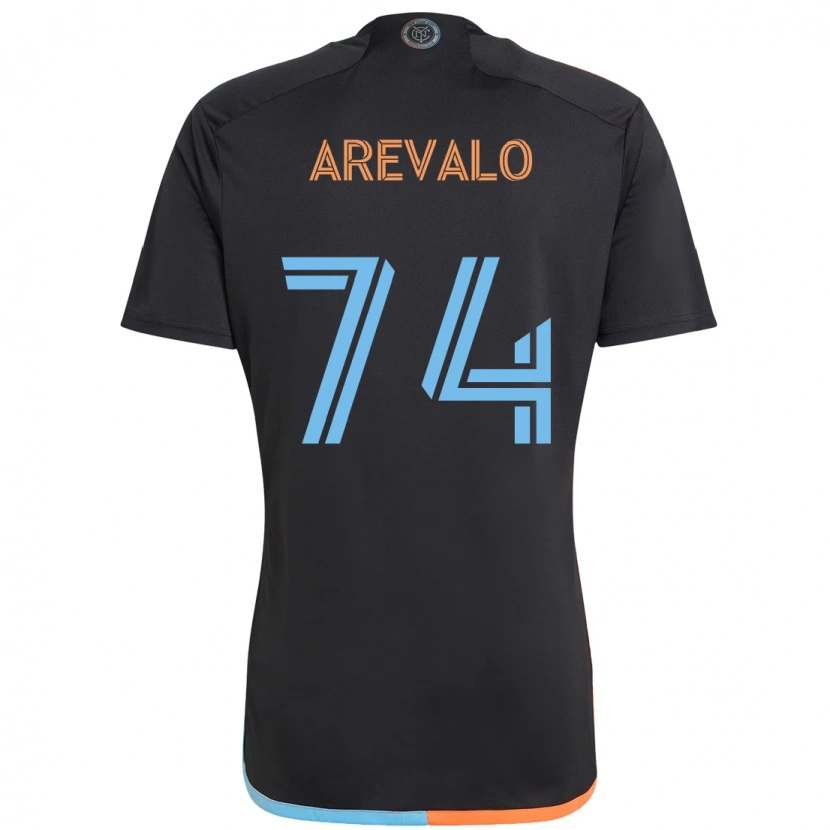 Danxen Kinder Ronny Arévalo #74 Schwarz Blau Orange Auswärtstrikot Trikot 2025/26 T-Shirt Österreich