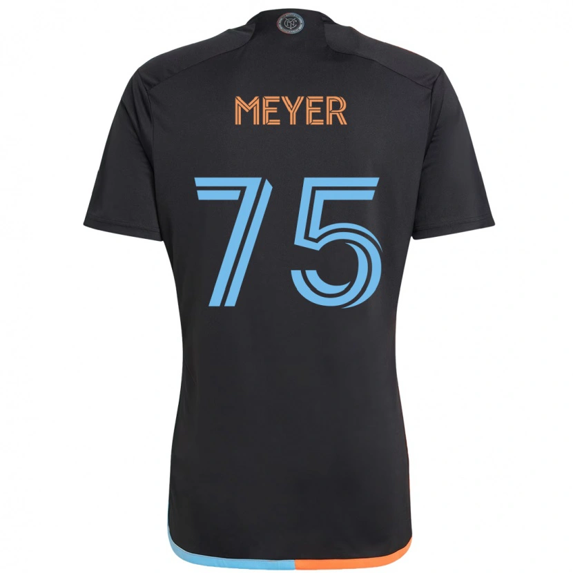 Danxen Kinder Will Meyer #75 Schwarz Blau Orange Auswärtstrikot Trikot 2025/26 T-Shirt Österreich