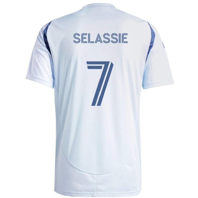 Danxen Kinder Maren Haile-Selassie #7 Hellhimmelblau Blau Auswärtstrikot Trikot 2025/26 T-Shirt Österreich