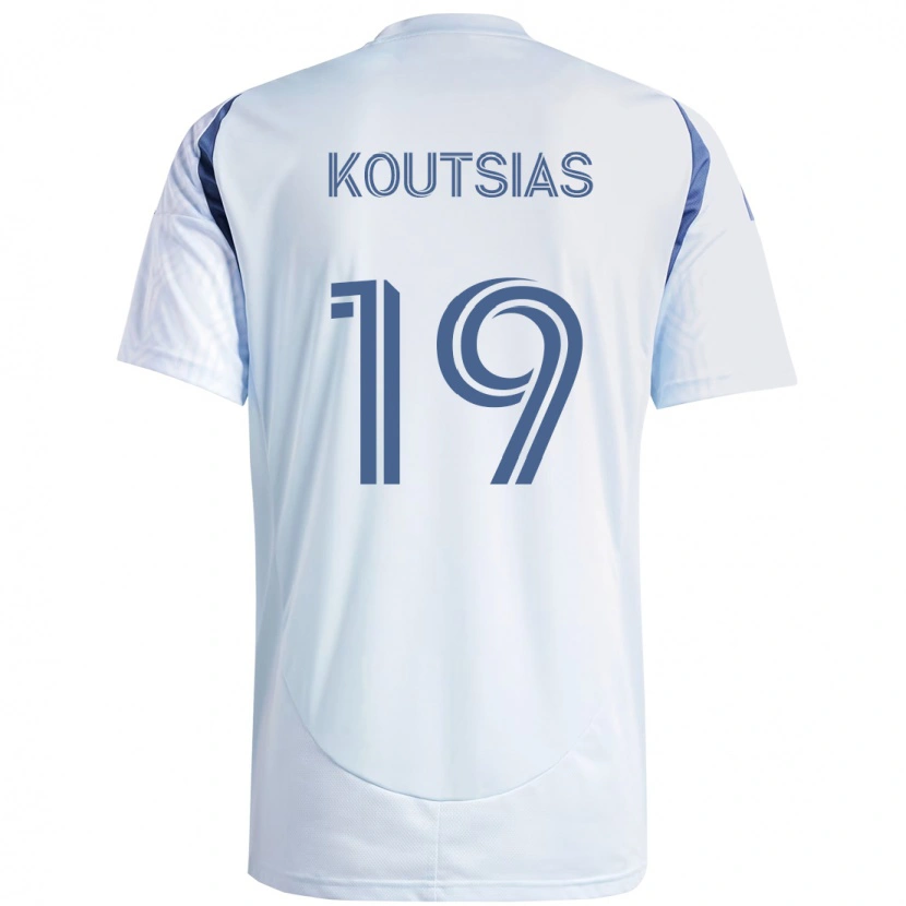 Danxen Kinder Georgios Koutsias #19 Hellhimmelblau Blau Auswärtstrikot Trikot 2025/26 T-Shirt Österreich