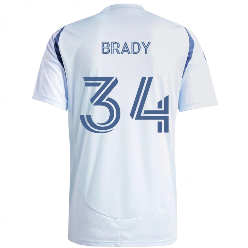 Danxen Kinder Chris Brady #34 Hellhimmelblau Blau Auswärtstrikot Trikot 2025/26 T-Shirt Österreich