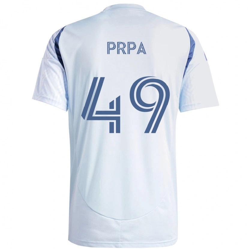 Danxen Kinder Luka Prpa #49 Hellhimmelblau Blau Auswärtstrikot Trikot 2025/26 T-Shirt Österreich