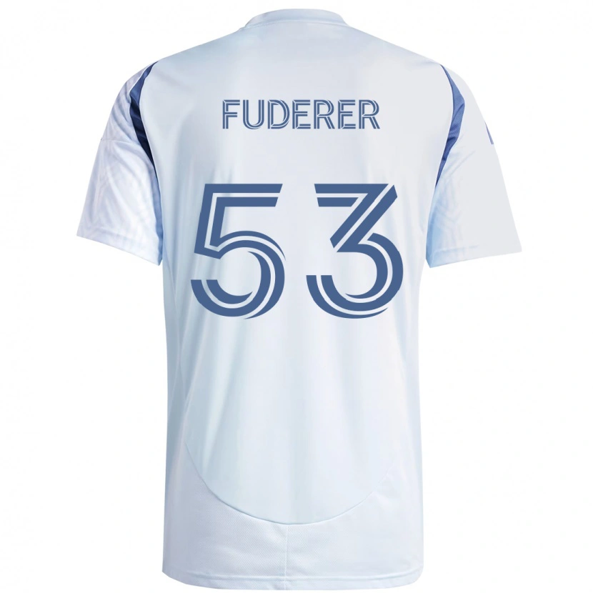 Danxen Kinder Jake Fuderer #53 Hellhimmelblau Blau Auswärtstrikot Trikot 2025/26 T-Shirt Österreich