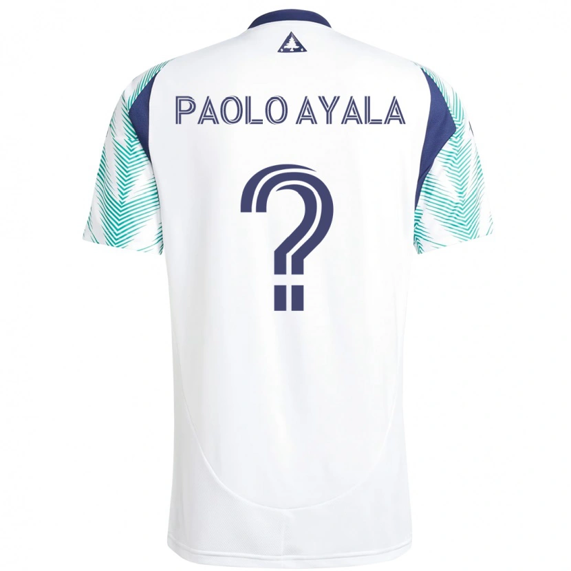 Danxen Kinder Paolo Ayala #0 Weiß Blau Auswärtstrikot Trikot 2025/26 T-Shirt Österreich