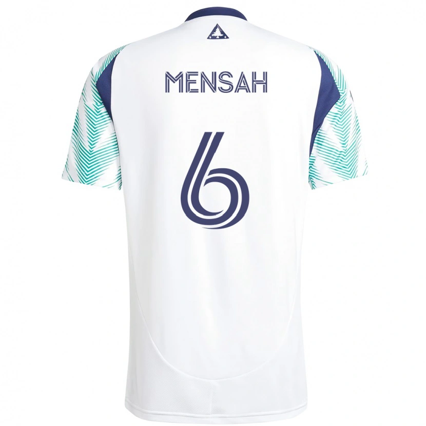 Danxen Kinder Jonathan Mensah #6 Weiß Blau Auswärtstrikot Trikot 2025/26 T-Shirt Österreich