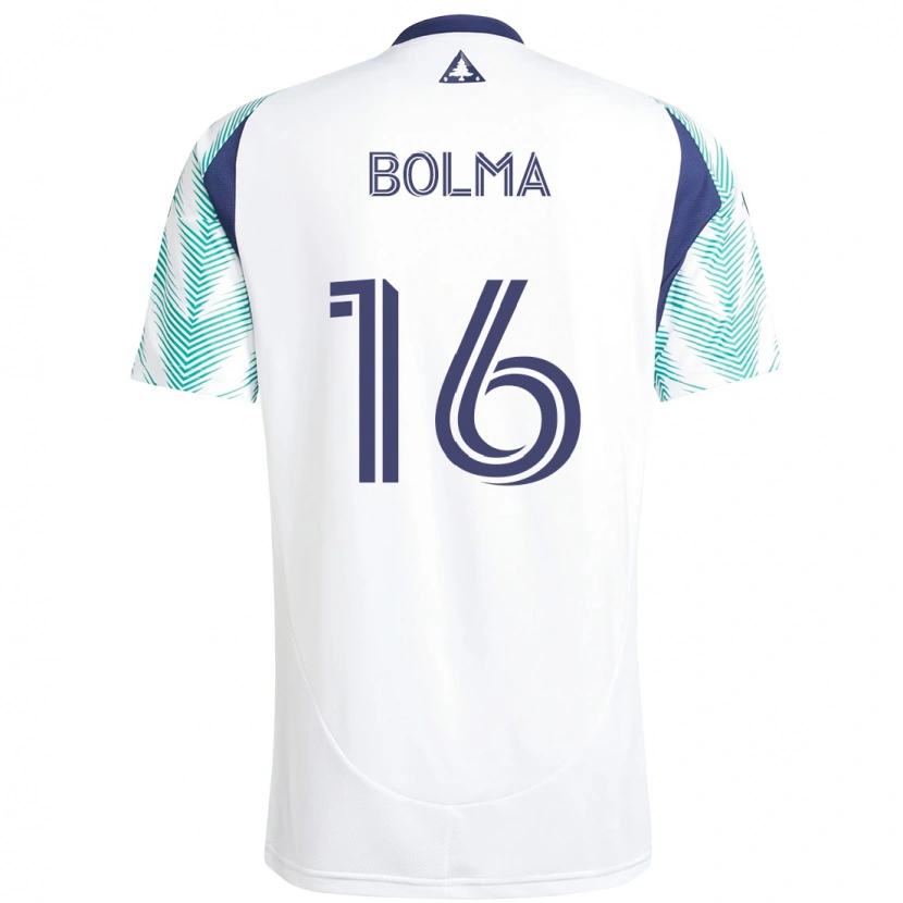 Danxen Kinder Josh Bolma #16 Weiß Blau Auswärtstrikot Trikot 2025/26 T-Shirt Österreich