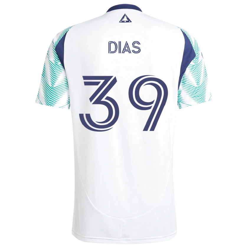 Danxen Kinder Marcos Dias #39 Weiß Blau Auswärtstrikot Trikot 2025/26 T-Shirt Österreich