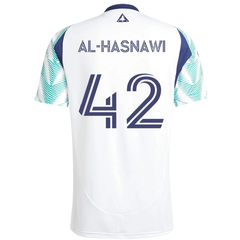 Danxen Kinder Moshtaba Al-Hasnawi #42 Weiß Blau Auswärtstrikot Trikot 2025/26 T-Shirt Österreich