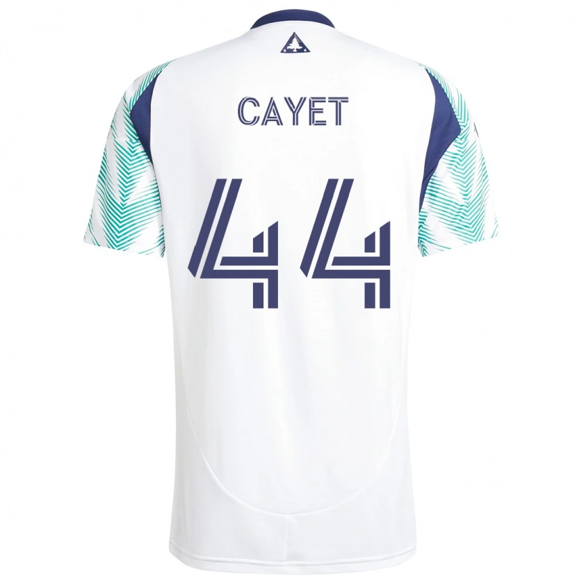 Danxen Kinder Pierre Cayet #44 Weiß Blau Auswärtstrikot Trikot 2025/26 T-Shirt Österreich