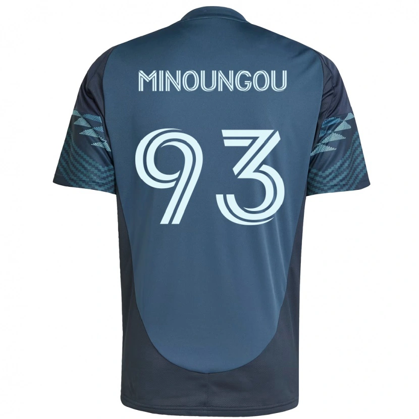 Danxen Kinder Georgi Minoungou #93 Hellblau Auswärtstrikot Trikot 2025/26 T-Shirt Österreich