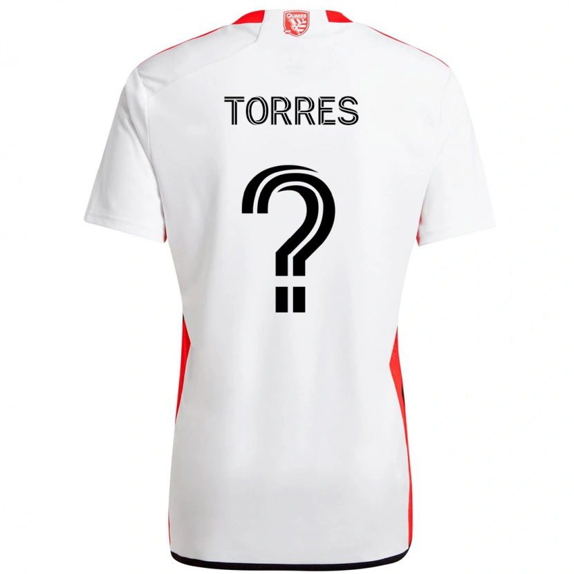 Danxen Kinder Jorge Torres #0 Weiß Rot Auswärtstrikot Trikot 2025/26 T-Shirt Österreich