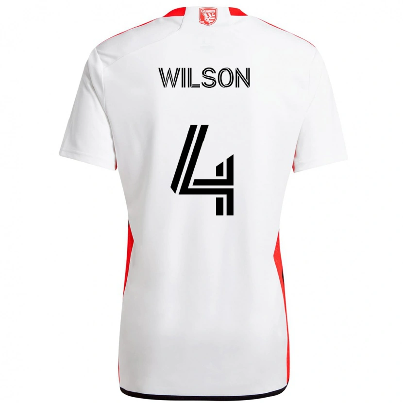 Danxen Kinder Bruno Wilson #4 Weiß Rot Auswärtstrikot Trikot 2025/26 T-Shirt Österreich