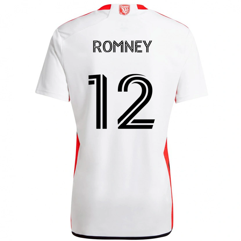 Danxen Kinder Dave Romney #12 Weiß Rot Auswärtstrikot Trikot 2025/26 T-Shirt Österreich