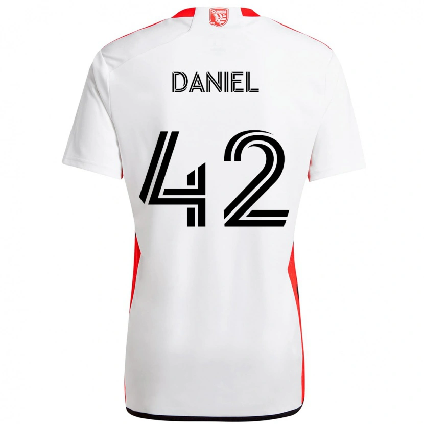Danxen Kinder Daniel #42 Weiß Rot Auswärtstrikot Trikot 2025/26 T-Shirt Österreich