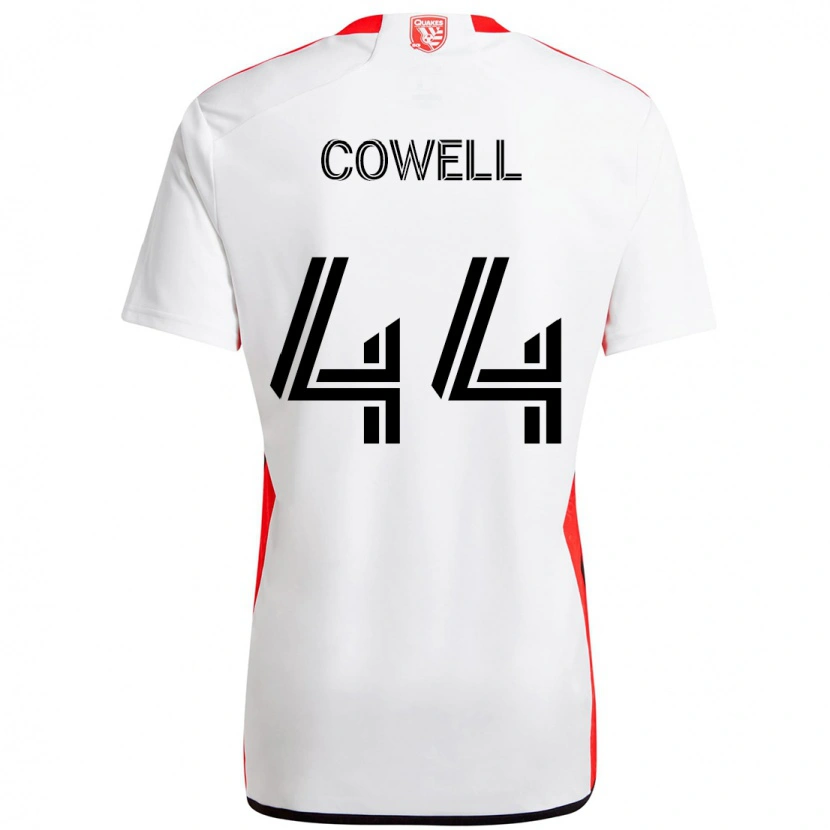 Danxen Kinder Chance Cowell #44 Weiß Rot Auswärtstrikot Trikot 2025/26 T-Shirt Österreich