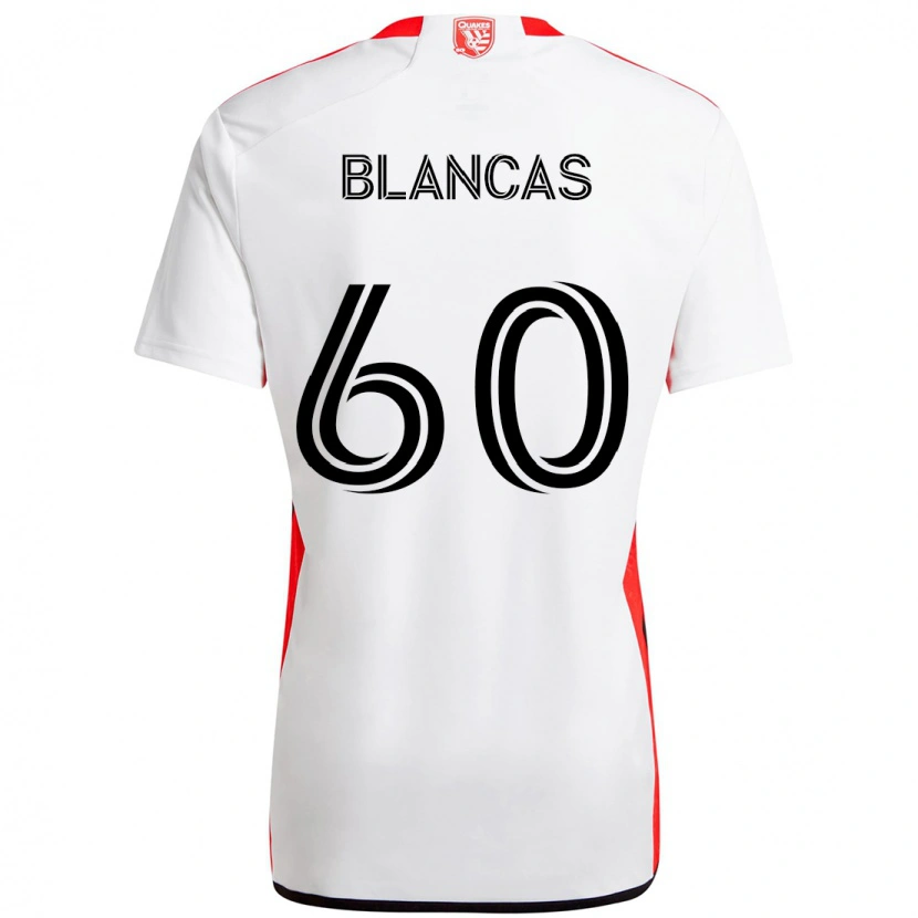 Danxen Kinder Eduardo Blancas #60 Weiß Rot Auswärtstrikot Trikot 2025/26 T-Shirt Österreich