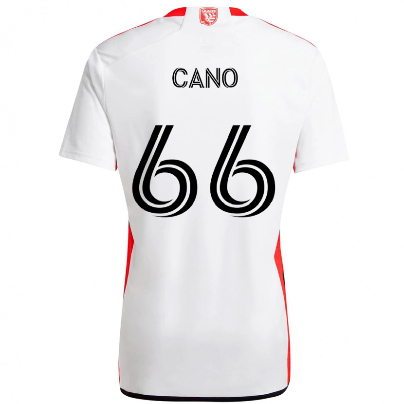 Danxen Kinder Alejandro Cano #66 Weiß Rot Auswärtstrikot Trikot 2025/26 T-Shirt Österreich