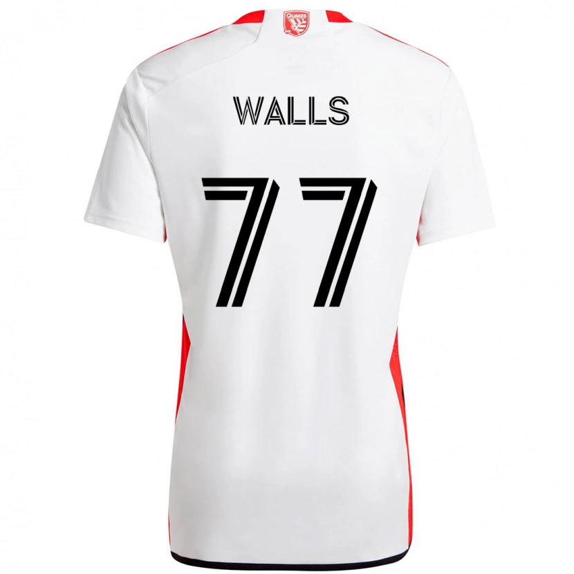 Danxen Kinder Casey Walls #77 Weiß Rot Auswärtstrikot Trikot 2025/26 T-Shirt Österreich