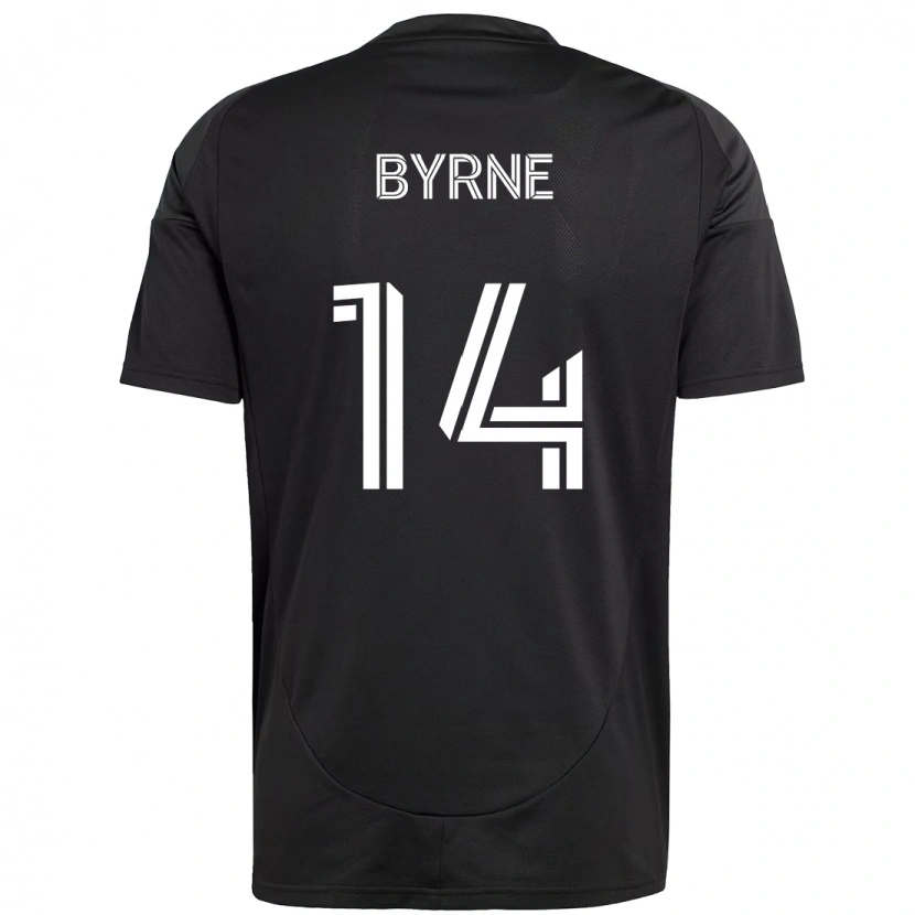 Danxen Kinder Nathan Byrne #14 Schwarz Weiß Auswärtstrikot Trikot 2025/26 T-Shirt Österreich