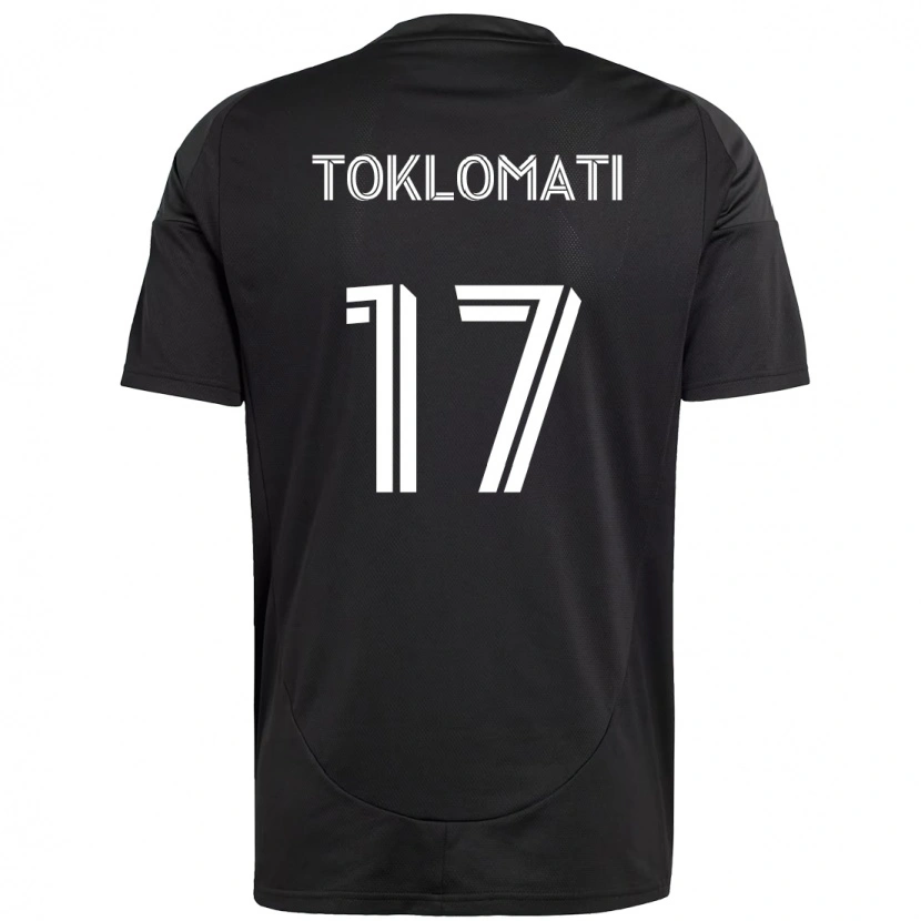 Danxen Kinder Idan Toklomati #17 Schwarz Weiß Auswärtstrikot Trikot 2025/26 T-Shirt Österreich