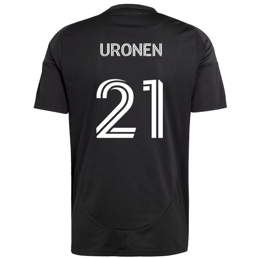 Danxen Kinder Jere Uronen #21 Schwarz Weiß Auswärtstrikot Trikot 2025/26 T-Shirt Österreich