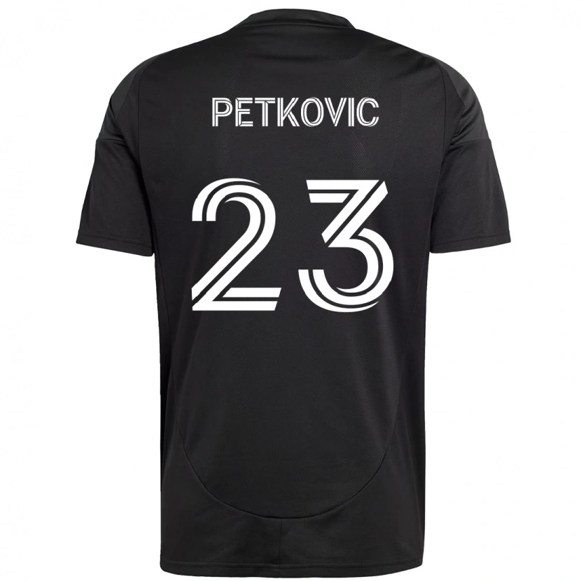 Danxen Kinder Nikola Petkovic #23 Schwarz Weiß Auswärtstrikot Trikot 2025/26 T-Shirt Österreich