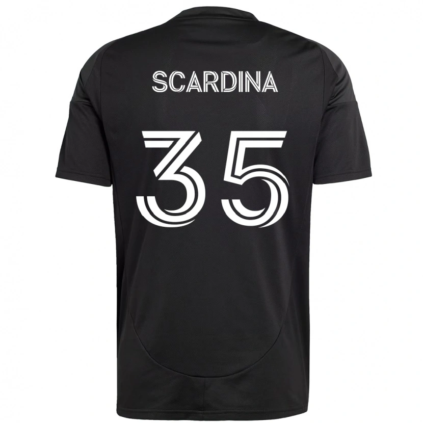 Danxen Kinder Nick Scardina #35 Schwarz Weiß Auswärtstrikot Trikot 2025/26 T-Shirt Österreich