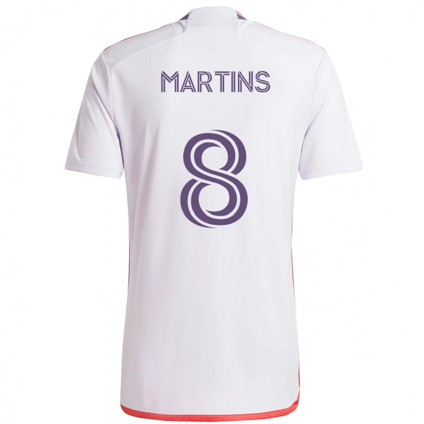 Danxen Kinder Felipe Martins #8 Weiß Lila Auswärtstrikot Trikot 2025/26 T-Shirt Österreich