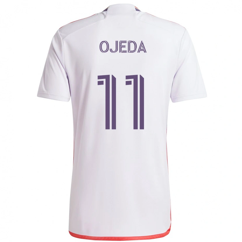 Danxen Kinder Martín Ojeda #11 Weiß Lila Auswärtstrikot Trikot 2025/26 T-Shirt Österreich