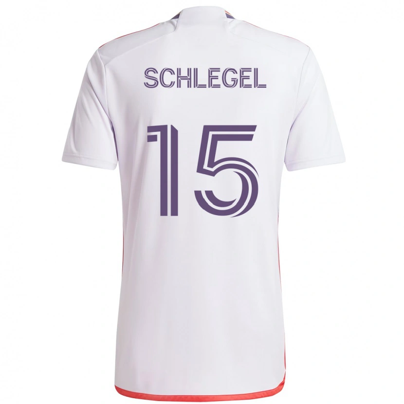 Danxen Kinder Rodrigo Schlegel #15 Weiß Lila Auswärtstrikot Trikot 2025/26 T-Shirt Österreich