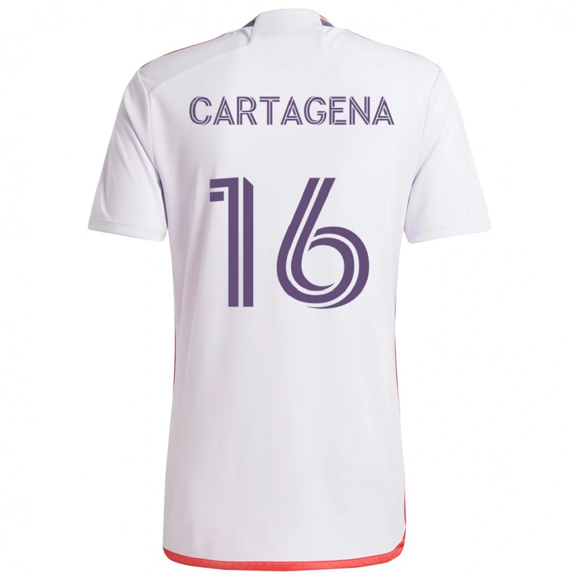 Danxen Kinder Wilder Cartagena #16 Weiß Lila Auswärtstrikot Trikot 2025/26 T-Shirt Österreich
