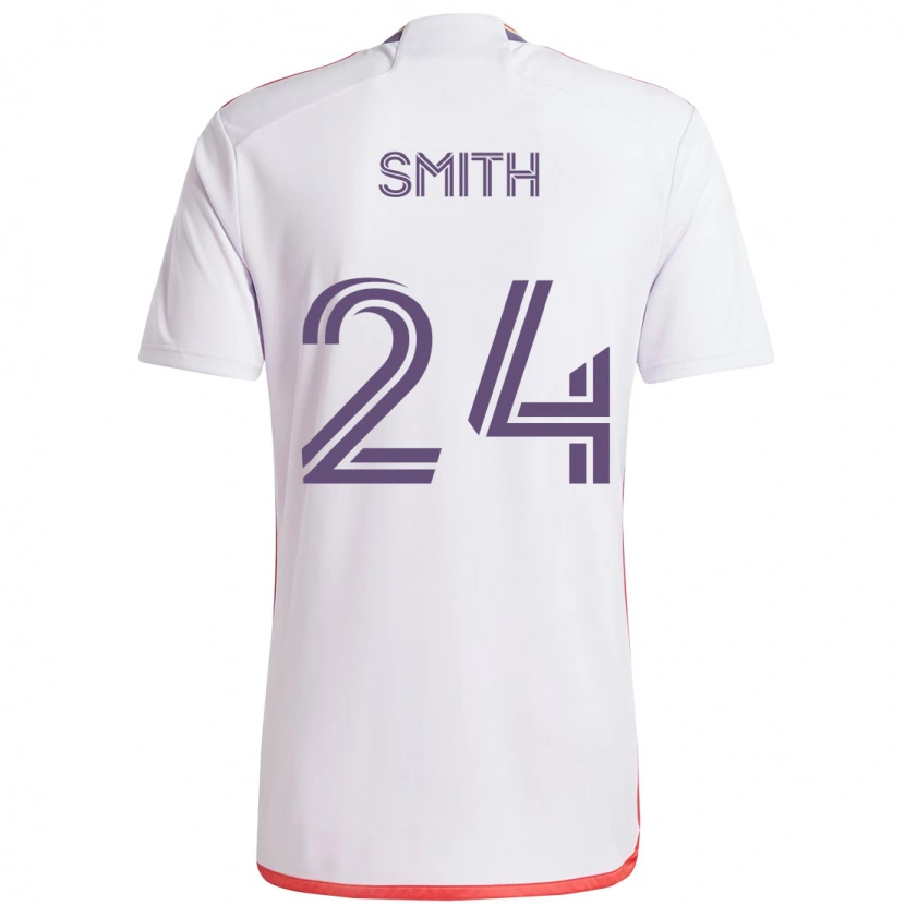 Danxen Kinder Kyle Smith #24 Weiß Lila Auswärtstrikot Trikot 2025/26 T-Shirt Österreich
