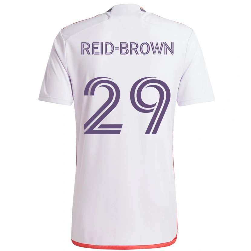 Danxen Kinder Tahir Reid-Brown #29 Weiß Lila Auswärtstrikot Trikot 2025/26 T-Shirt Österreich