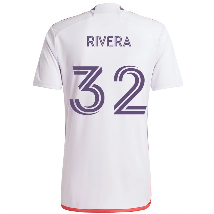 Danxen Kinder Wilfredo Rivera #32 Weiß Lila Auswärtstrikot Trikot 2025/26 T-Shirt Österreich