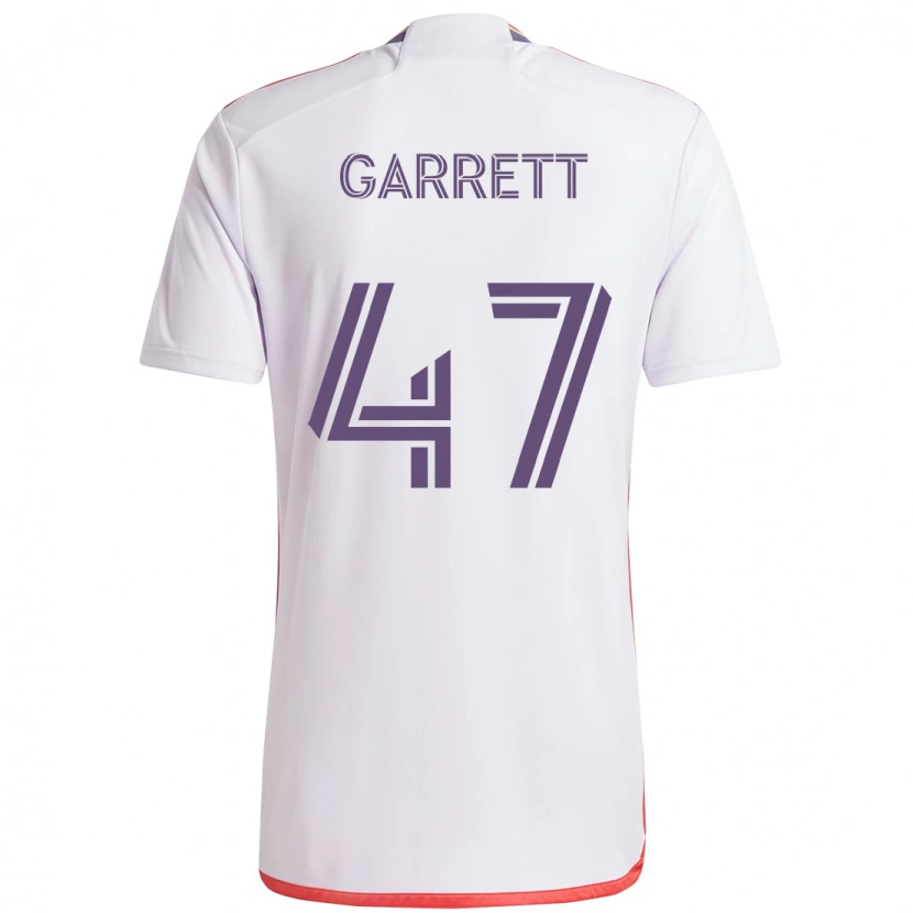 Danxen Kinder Ian Garrett #47 Weiß Lila Auswärtstrikot Trikot 2025/26 T-Shirt Österreich
