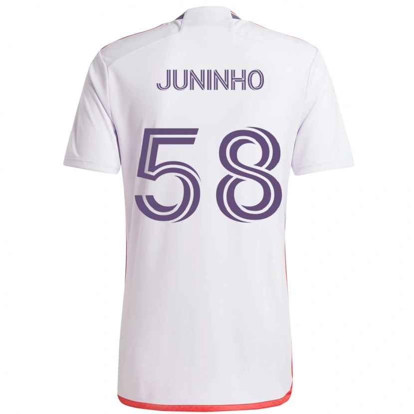 Danxen Kinder Juninho #58 Weiß Lila Auswärtstrikot Trikot 2025/26 T-Shirt Österreich