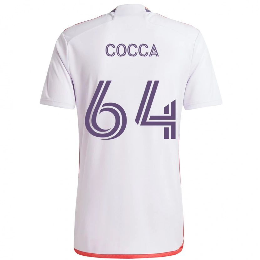 Danxen Kinder Manuel Cocca #64 Weiß Lila Auswärtstrikot Trikot 2025/26 T-Shirt Österreich