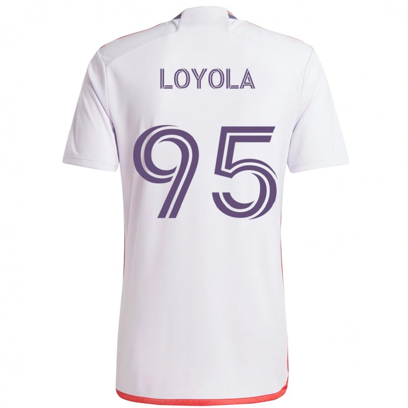 Danxen Kinder Favian Loyola #95 Weiß Lila Auswärtstrikot Trikot 2025/26 T-Shirt Österreich