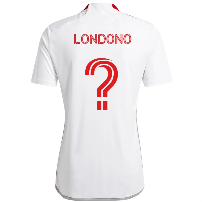 Danxen Kinder Tyler Londono #0 Weiß Rot Auswärtstrikot Trikot 2025/26 T-Shirt Österreich