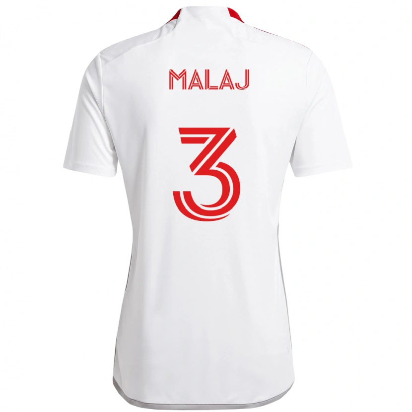 Danxen Kinder Albert Malaj #3 Weiß Rot Auswärtstrikot Trikot 2025/26 T-Shirt Österreich