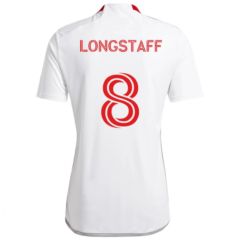 Danxen Kinder Matty Longstaff #8 Weiß Rot Auswärtstrikot Trikot 2025/26 T-Shirt Österreich